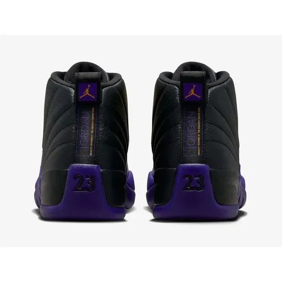 Air Jordan 12 Retro CT8013-057 Men's Black Purple Basketball Shoes Size 10 C859 - Picture 5 of 6